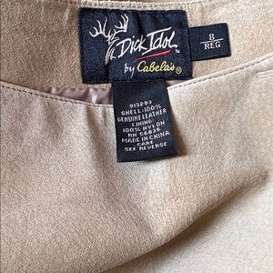 Cabela’s Dick Idol suede midi skirt in natural tan - flaw